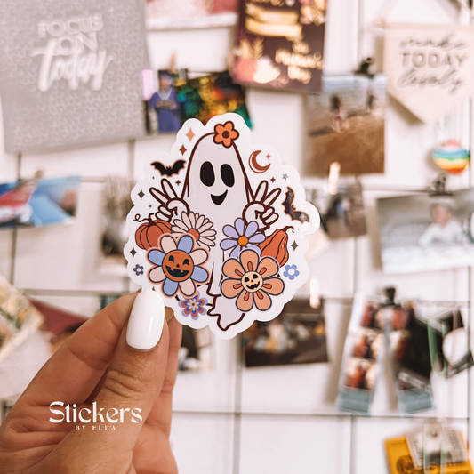 HIPPIE GHOST STICKER