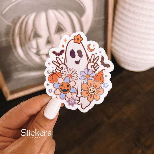 HIPPIE GHOST STICKER