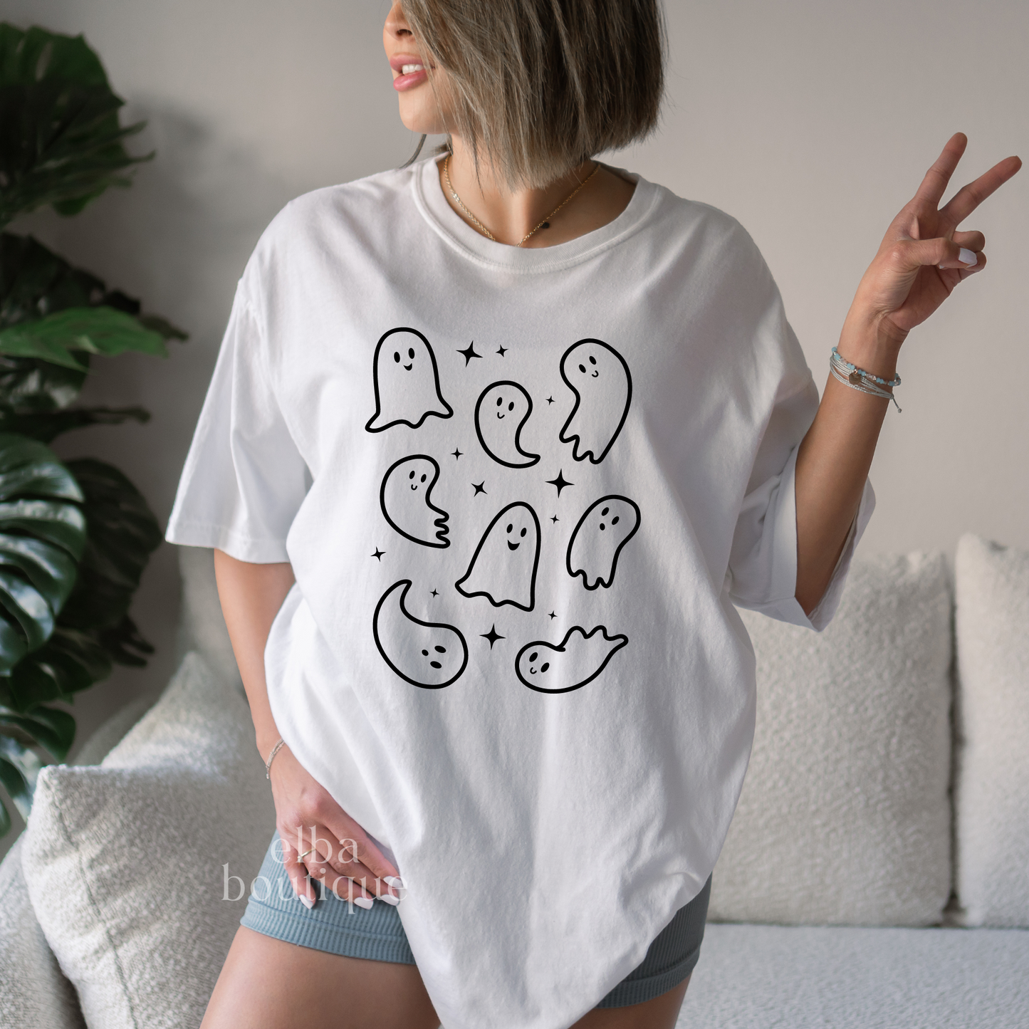 Cute Smiley Ghost Halloween T-Shirt