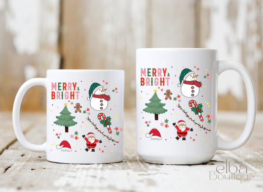 MERRY & BRIGHT CHRISTMAS COFFEE MUG