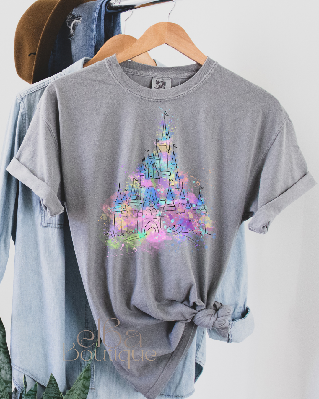 Disney World Shirt For Groups Floral Magical Castle Tee Kingdom T