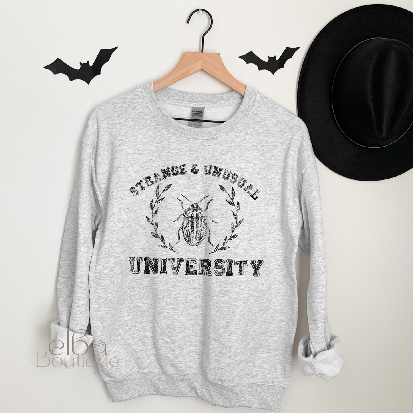 STRANGE AND UNUSUAL UNIVERSITY PULLOVER SWEATSHIRT