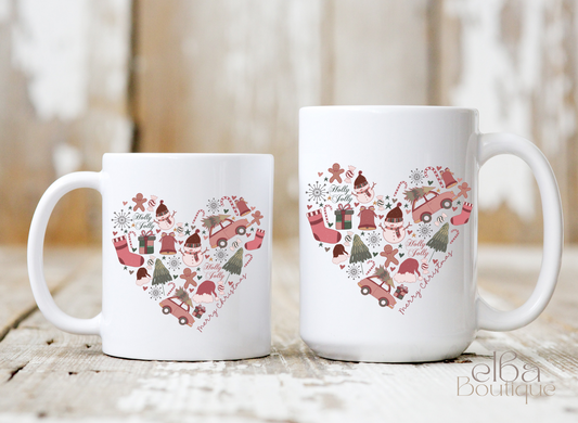 CHRISTMAS HEART COFFEE MUG