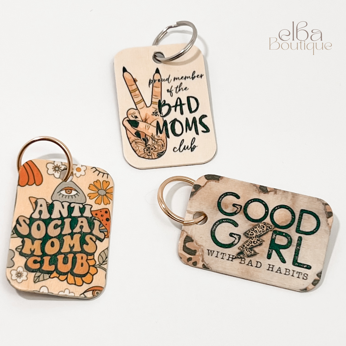 GOOD GIRL WITH BAD HABITS KEYCHAIN