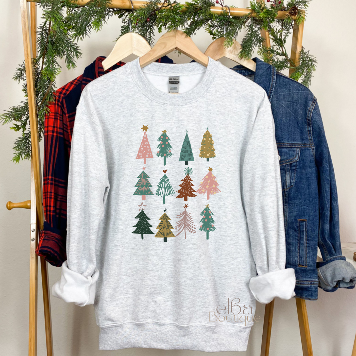 Boho Christmas Tree Sweatshirt