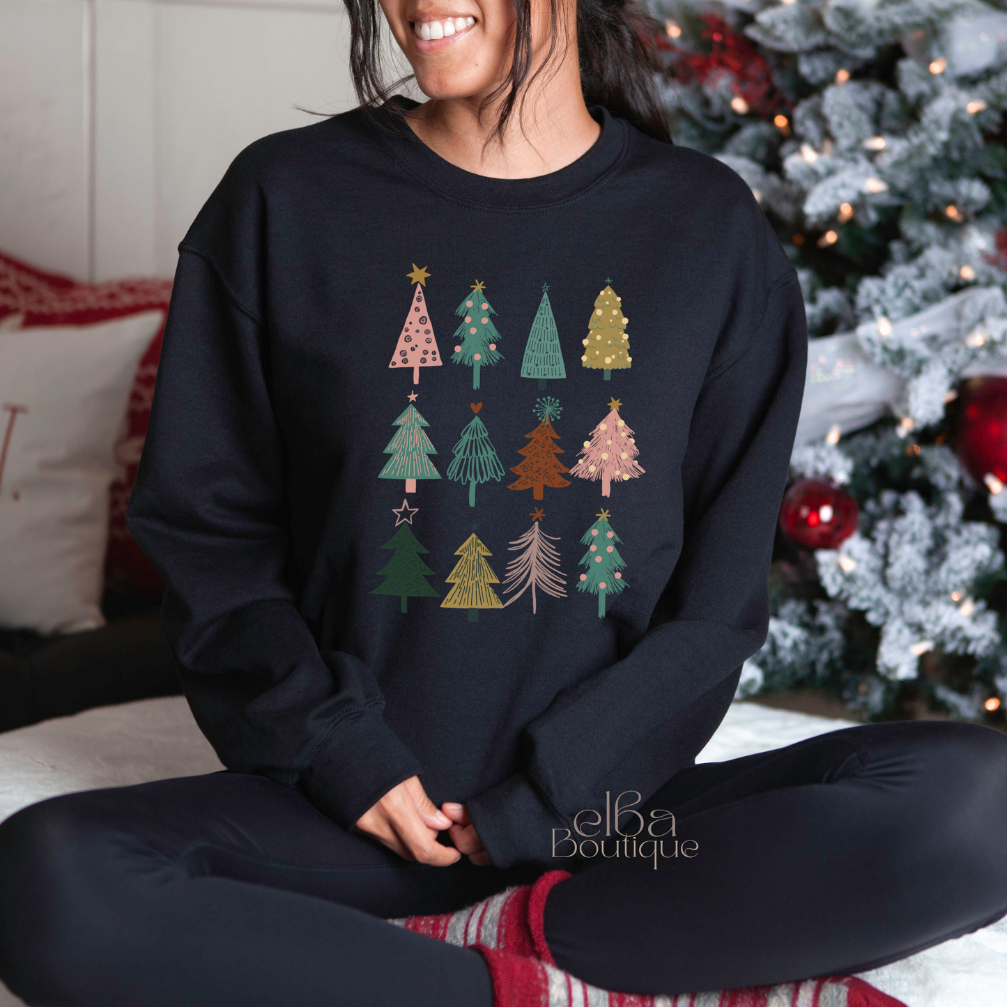 Boho Christmas Tree Sweatshirt