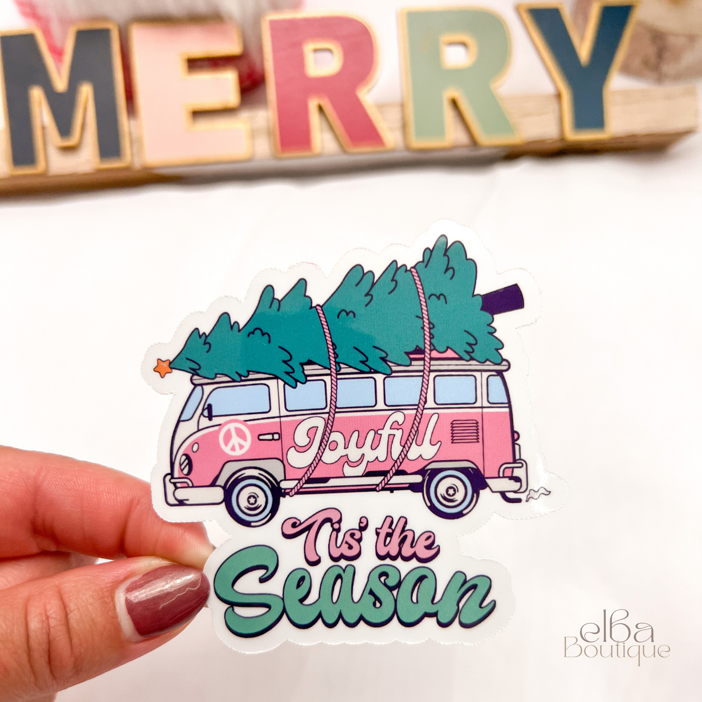 TIS' THE SEASON CHRISTMAS STICKER