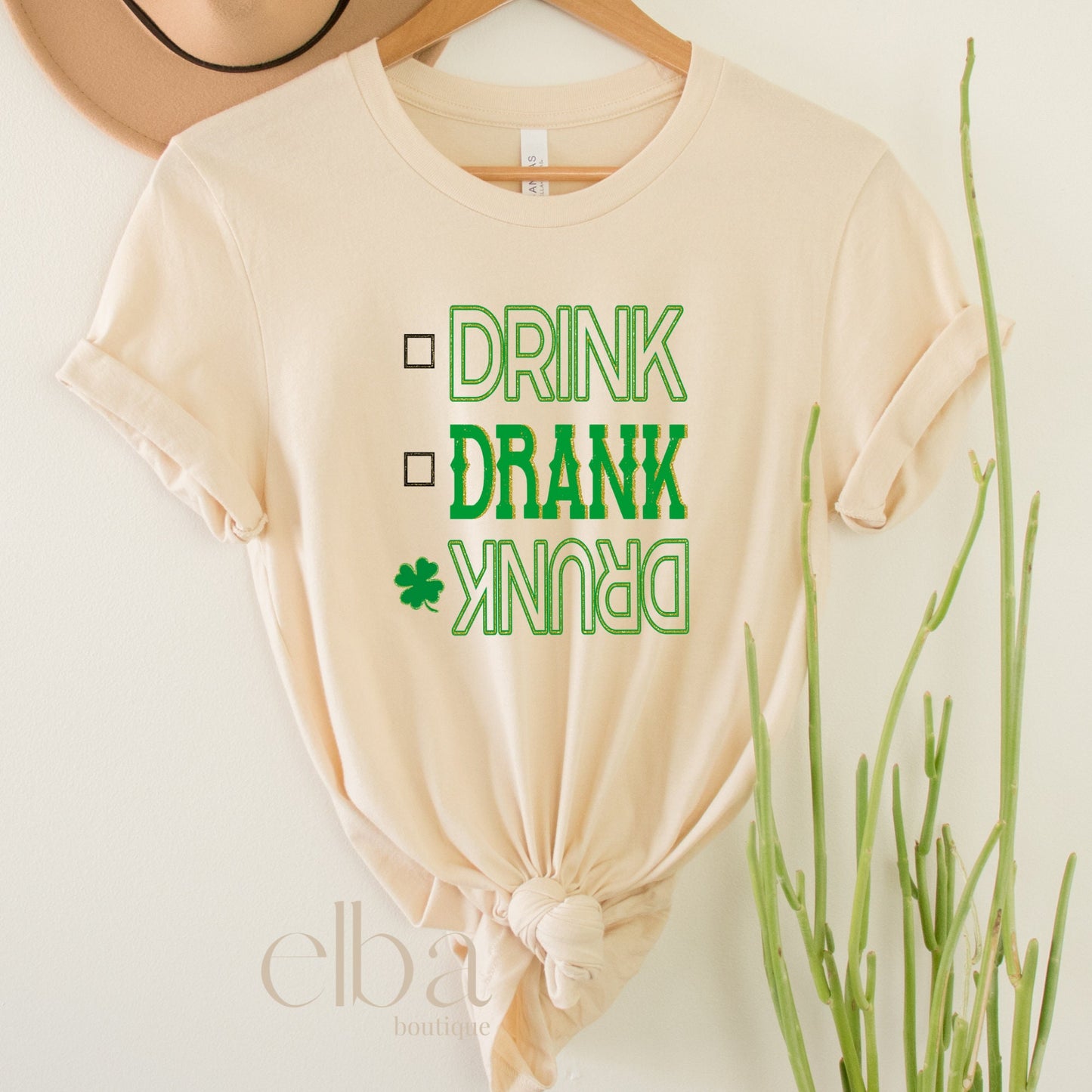 DRINK DRANK DRUNK GRAPHIC TEE