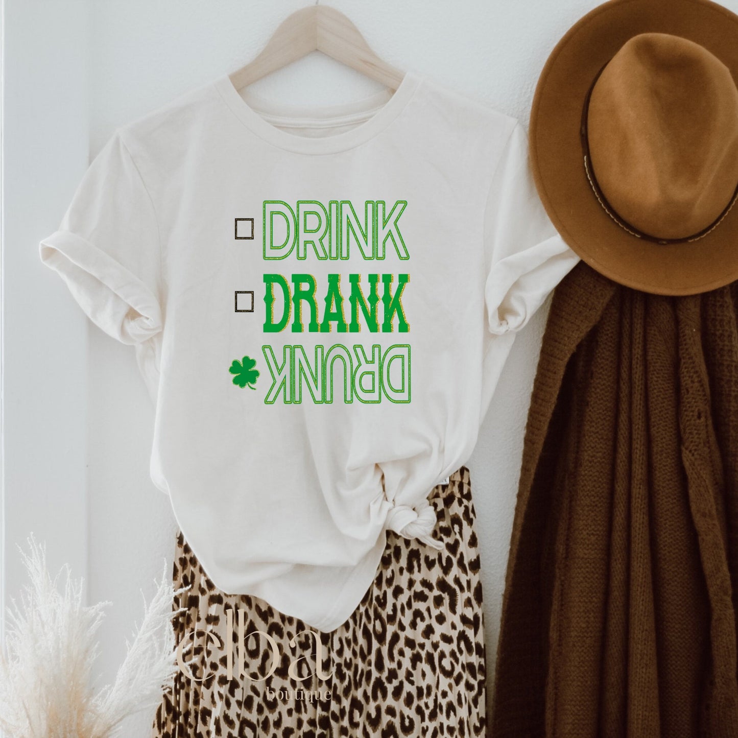 DRINK DRANK DRUNK GRAPHIC TEE