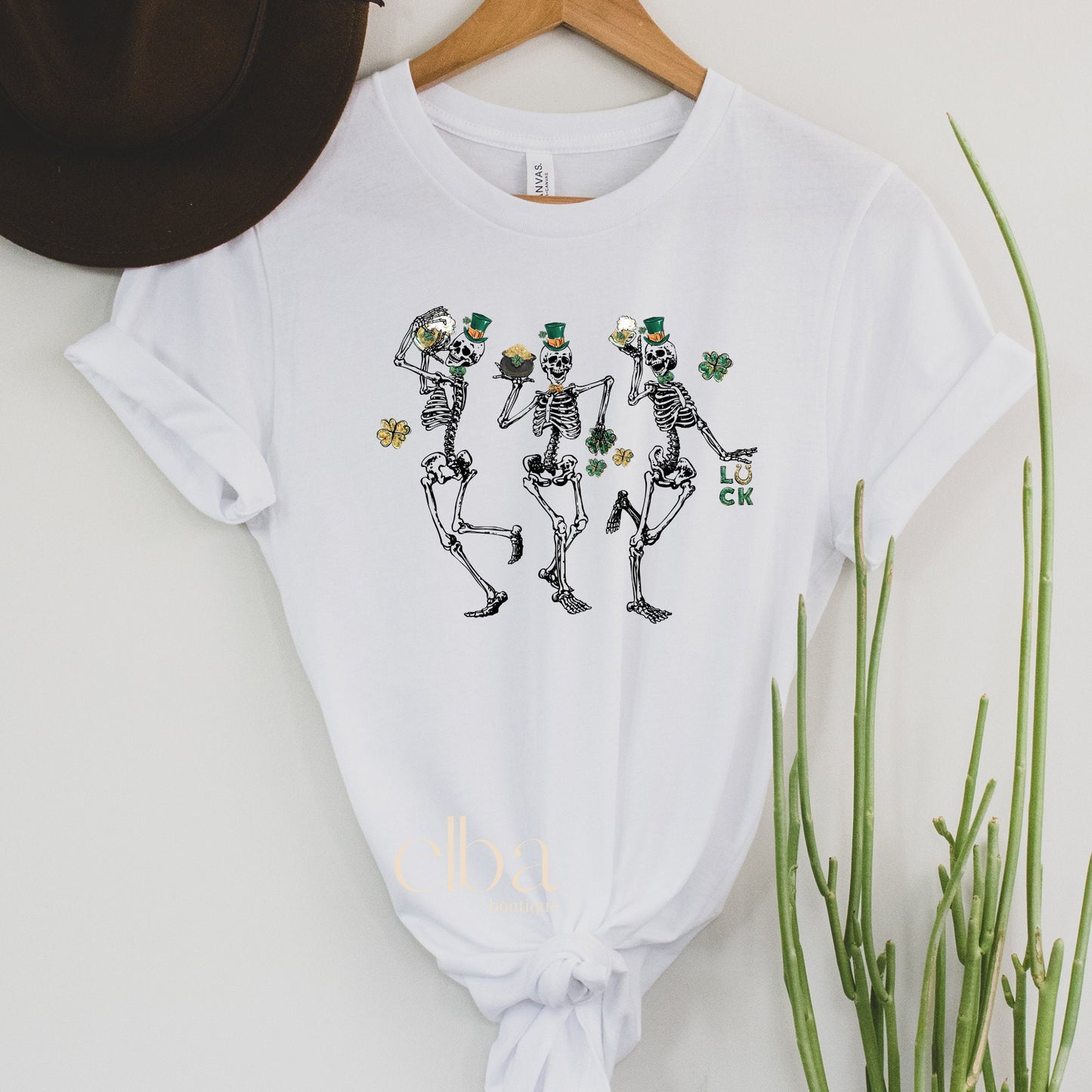 ST. PATRICK'S DAY SKELETONS GRAPHIC TEE