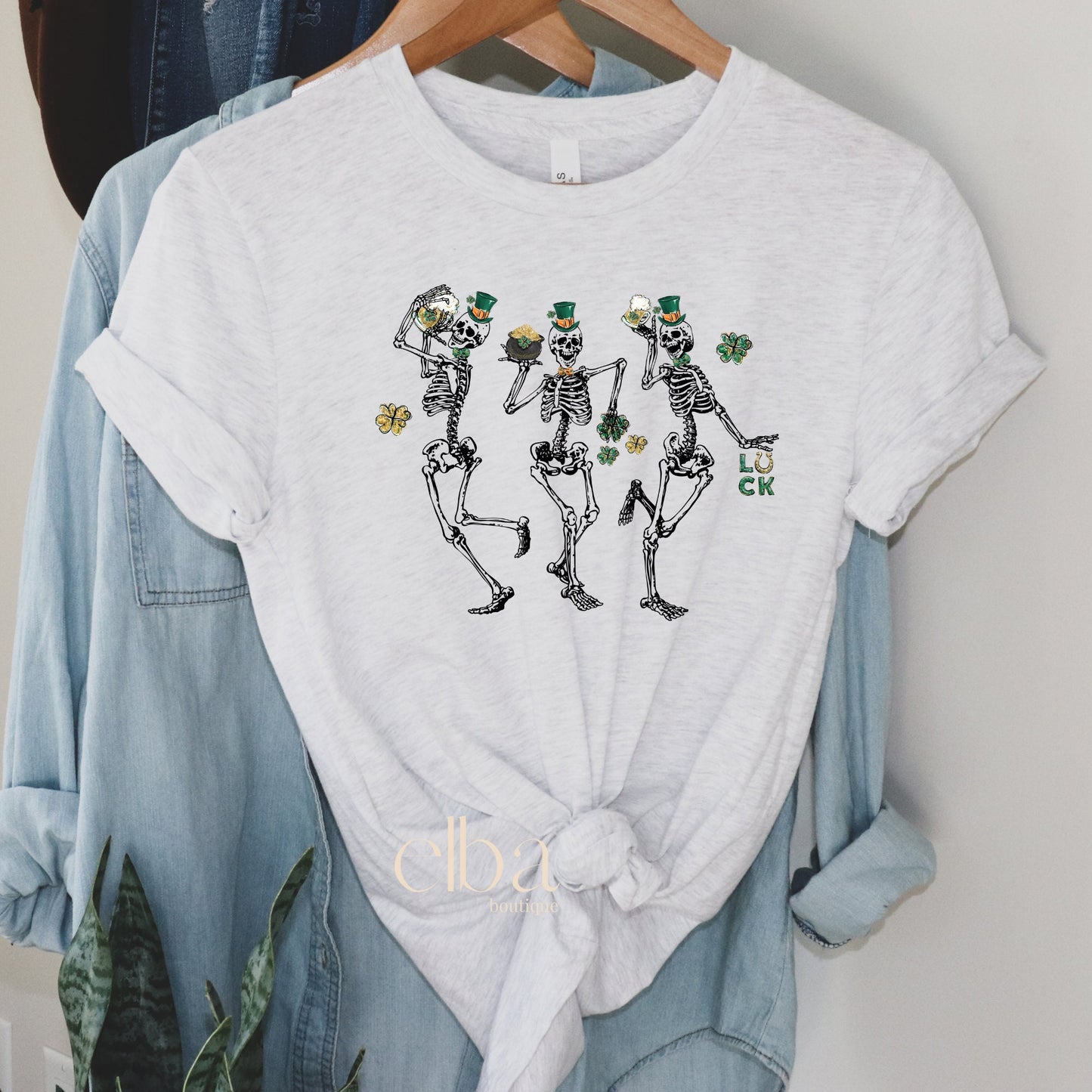 ST. PATRICK'S DAY SKELETONS GRAPHIC TEE