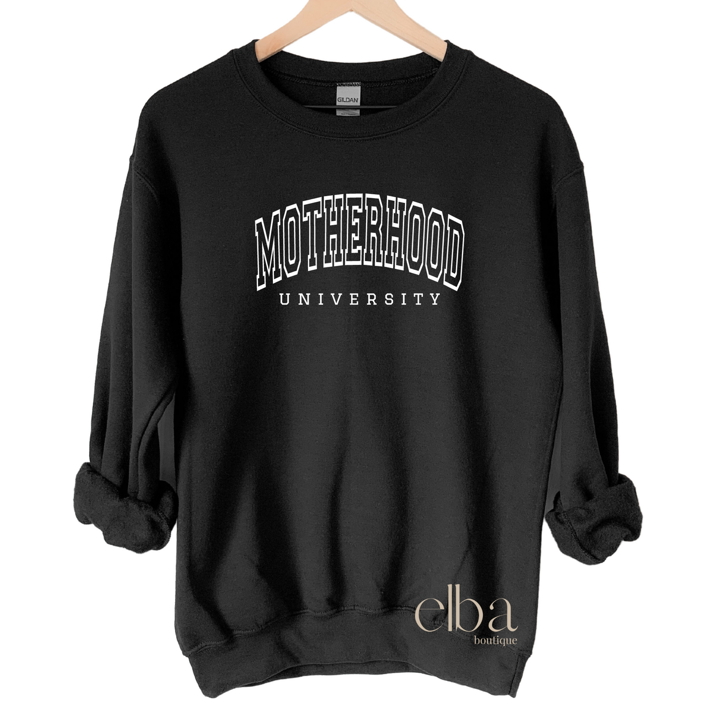 MOTHERHOOD UNIVERSITY PULLOVER SWEATSHIRT